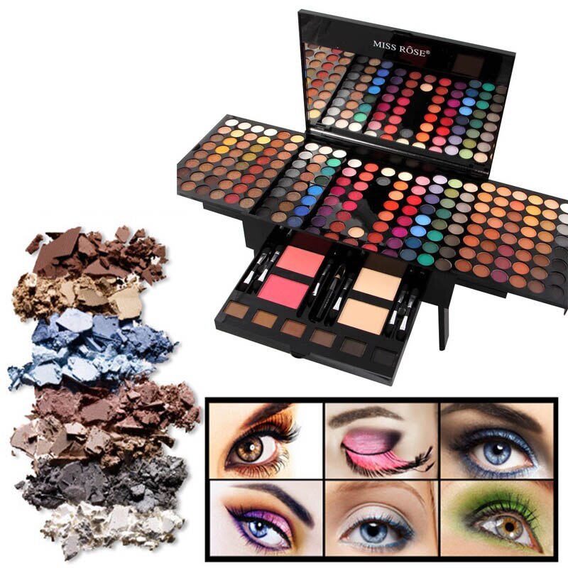 Conjunto de sombras e blush com 180 cores, caixa de paleta de maquiagem personalizada em formato de piano