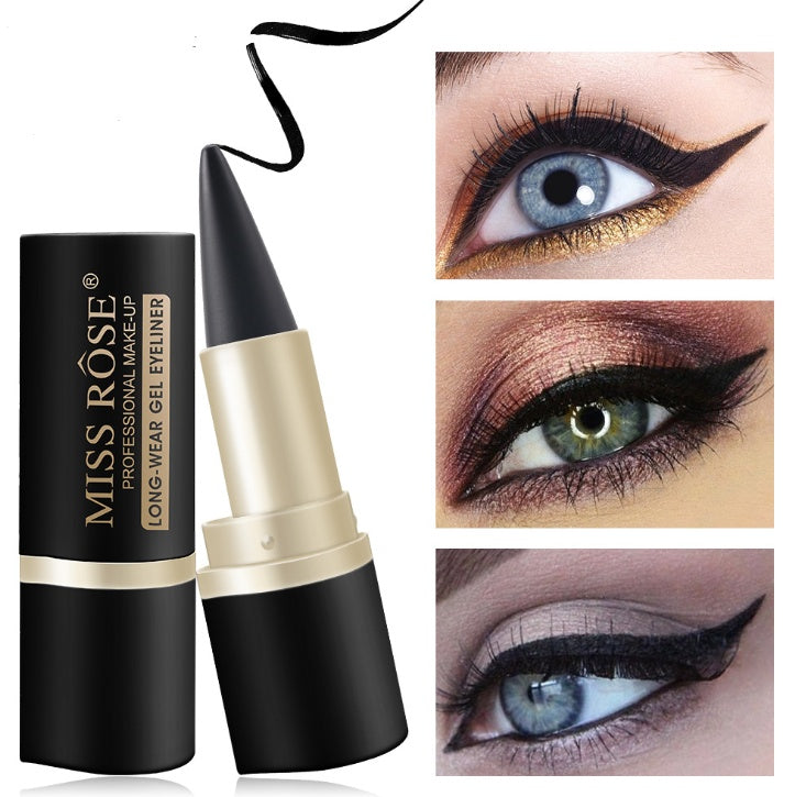 Delineador preto à prova d'água, caneta delineadora líquida, lápis em gel, maquiagem cosmética para cílios, delineador à prova d'água, ferramenta de maquiagem