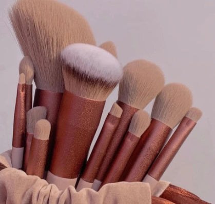 Conjunto de 13 pincéis de maquiagem, pincel para corretivo, blush, pó, sombra, iluminador, base, ferramentas cosméticas de beleza