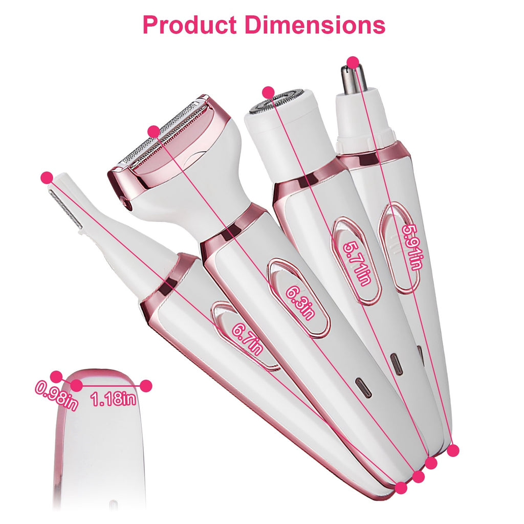 Depilador Elétrico para Mulheres / Kit De Higiene Recarregáveis Sobrancelha Nariz Pêlos Pêlos Pubianos Aparador De Biquíni Barbeador Facial