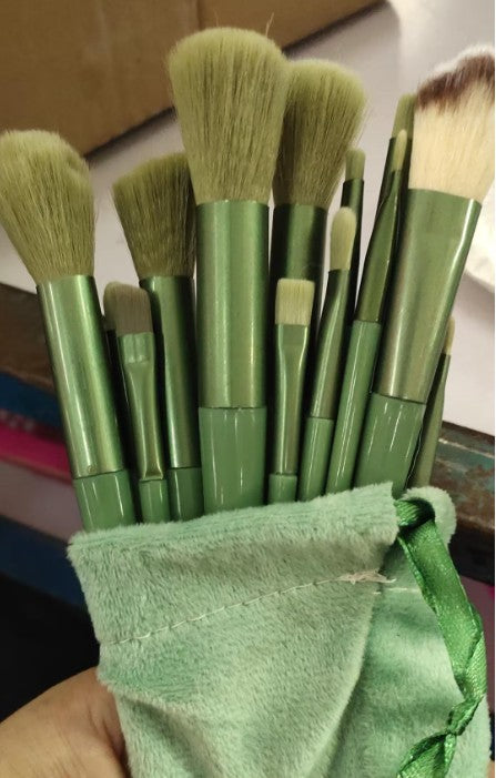 Conjunto de 13 pincéis de maquiagem, pincel para corretivo, blush, pó, sombra, iluminador, base, ferramentas cosméticas de beleza