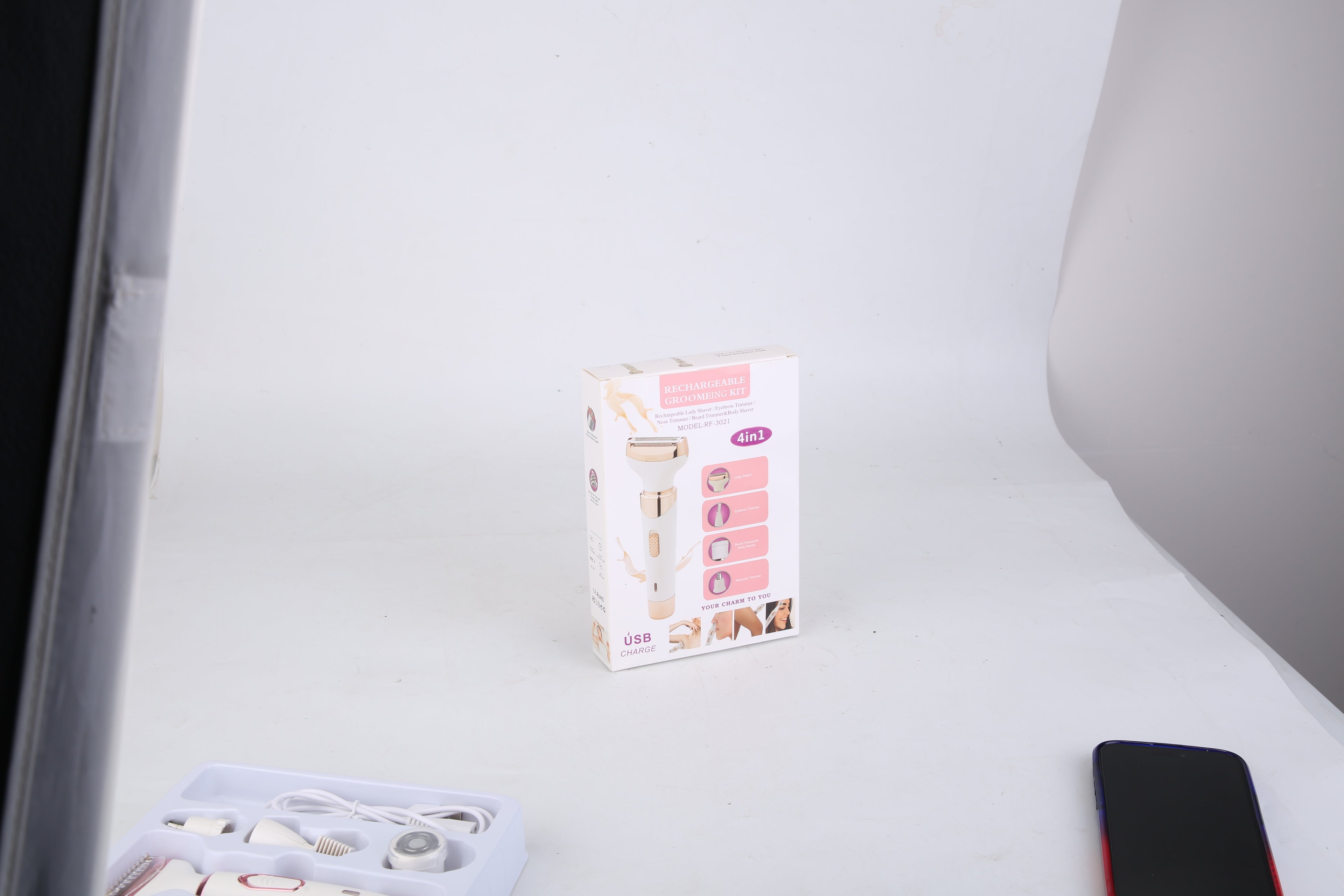 Depilador Elétrico para Mulheres / Kit De Higiene Recarregáveis Sobrancelha Nariz Pêlos Pêlos Pubianos Aparador De Biquíni Barbeador Facial