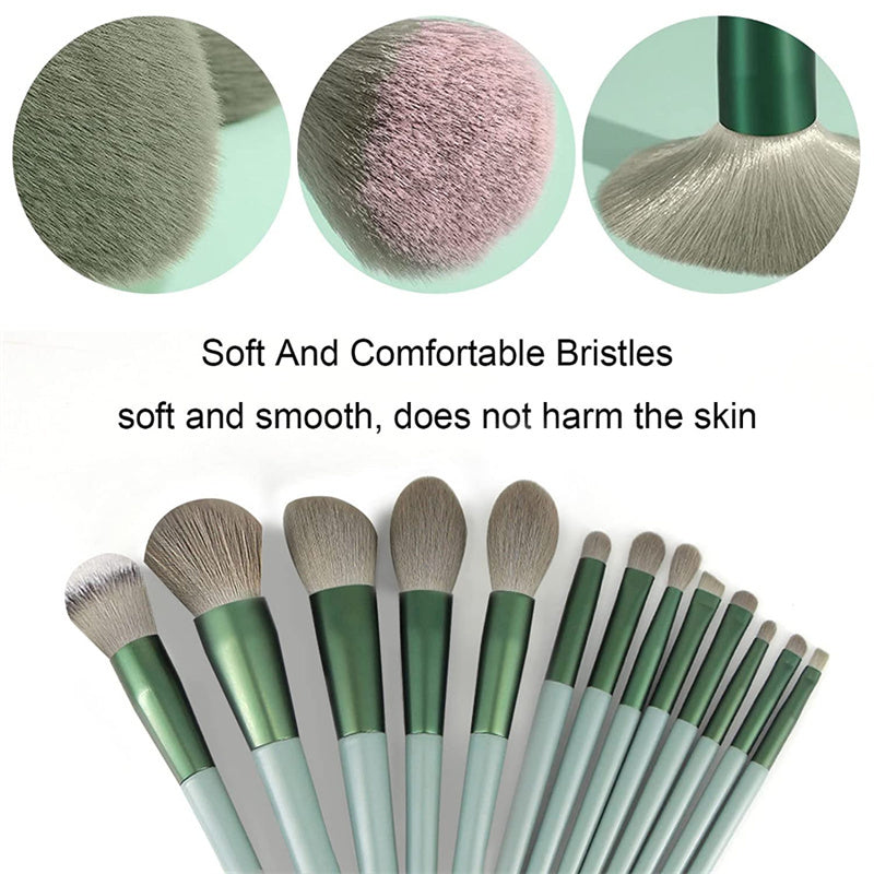 Conjunto de 13 pincéis de maquiagem, pincel para corretivo, blush, pó, sombra, iluminador, base, ferramentas cosméticas de beleza