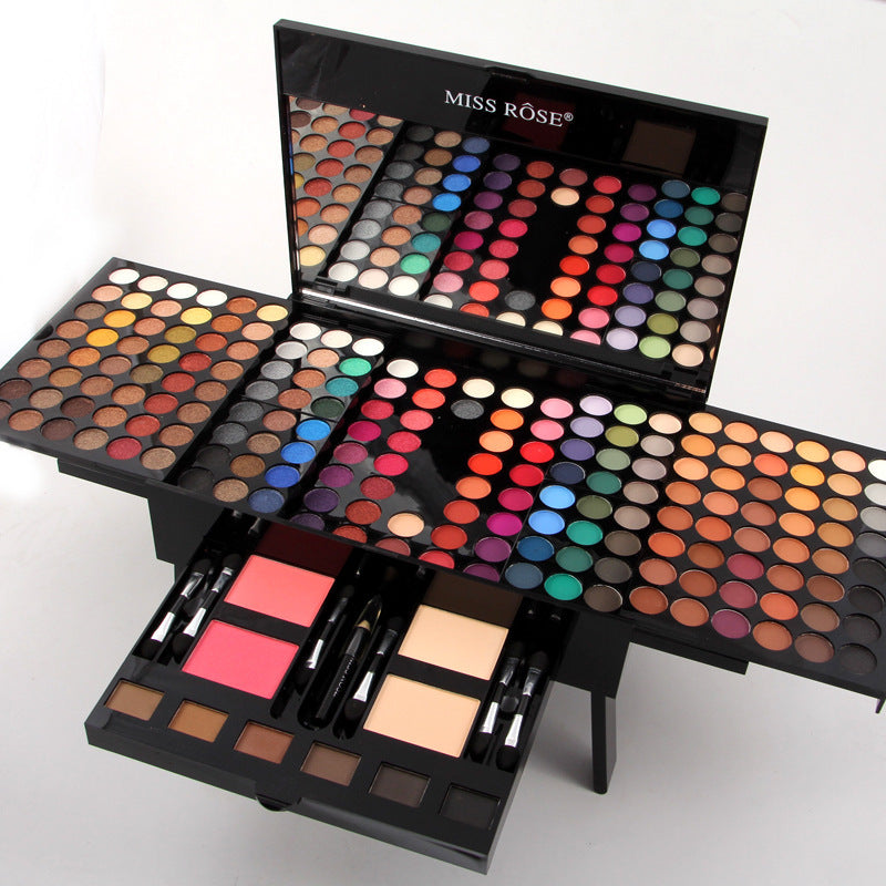 Conjunto de sombras e blush com 180 cores, caixa de paleta de maquiagem personalizada em formato de piano